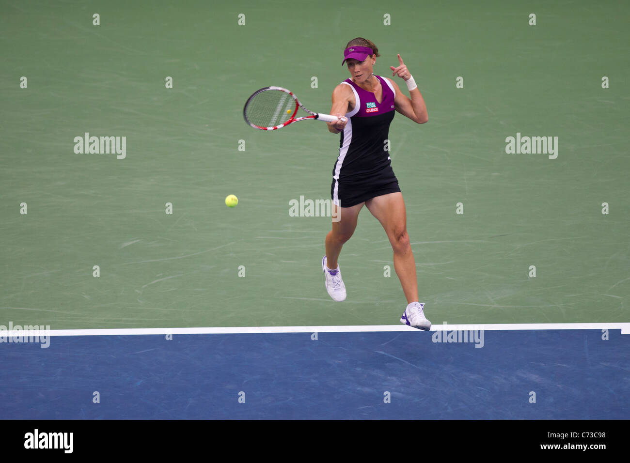 Samantha Stosur (AUS) winner of the Women's Final at the 2011 US Open Tennis Championships. Stock Photo