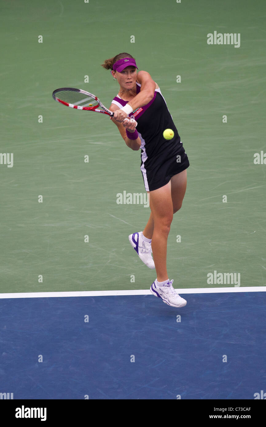 Samantha Stosur (AUS) winner of the Women's Final at the 2011 US Open Tennis Championships. Stock Photo