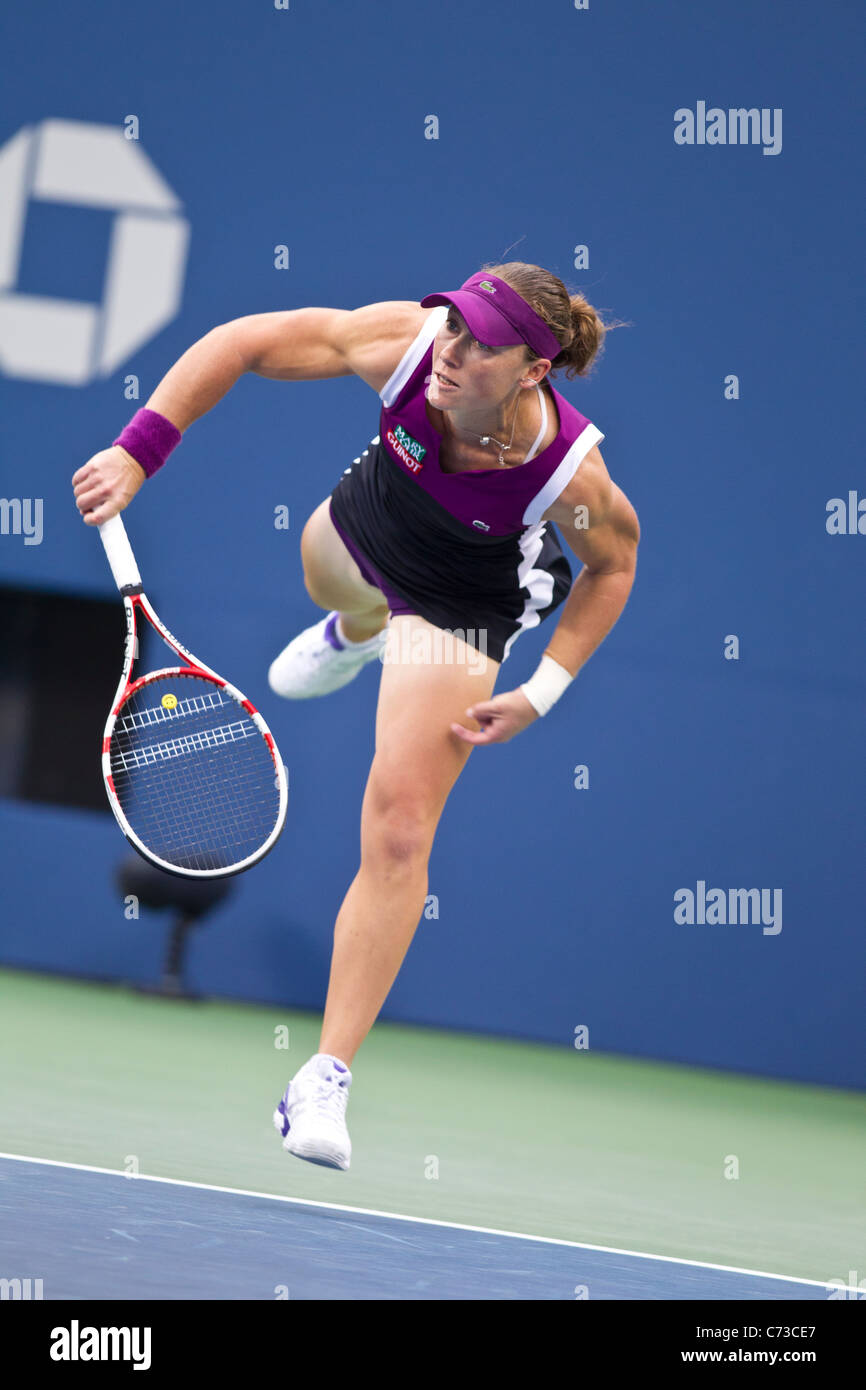 Samantha Stosur (AUS) winner of the Women's Final at the 2011 US Open Tennis Championships. Stock Photo