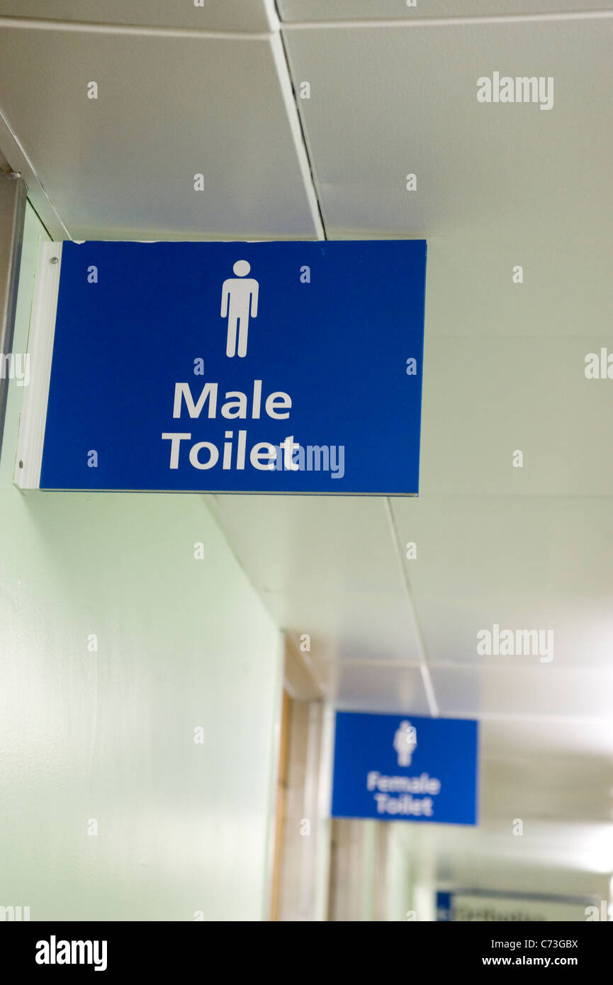 Male toilet sign in hospital Stock Photo Alamy