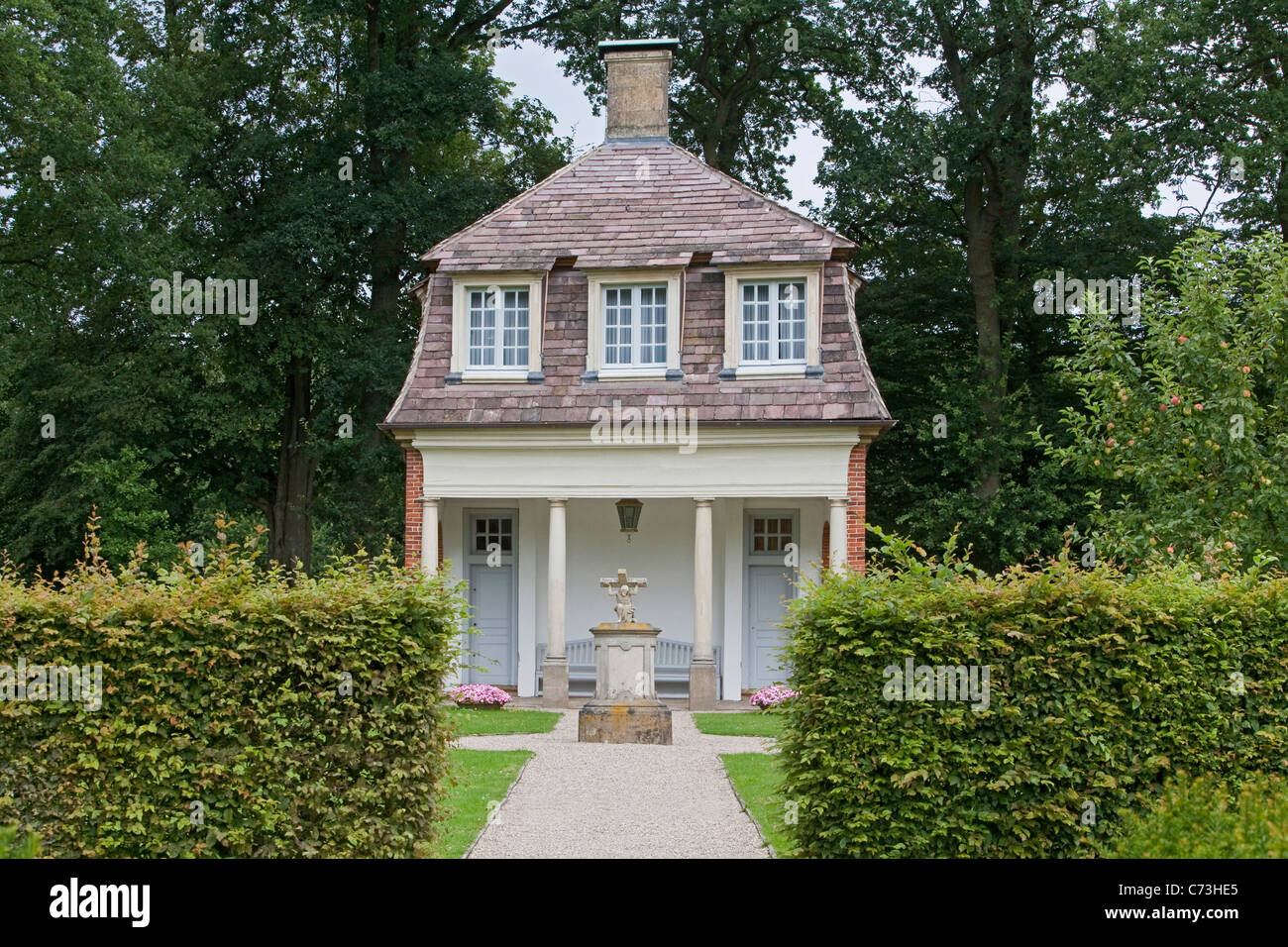Pavilion, hunting lodge in the castle grounds of Clemenswerth Castle in