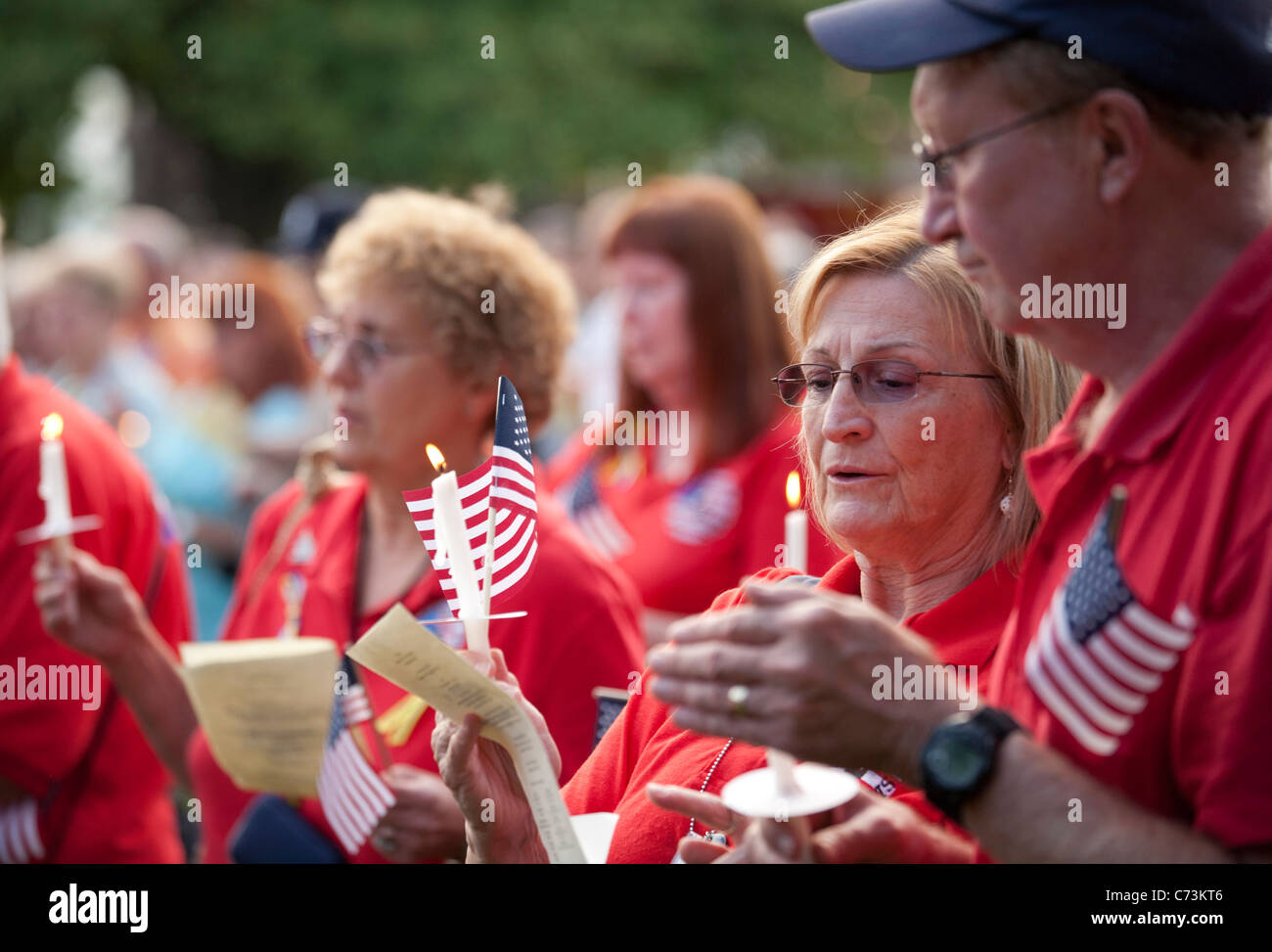 Tenth Anniversary Remembrance of September 11 Attacks Stock Photo