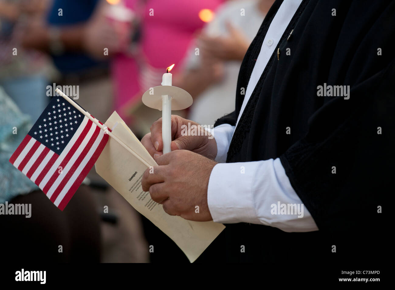 Tenth Anniversary Remembrance of September 11 Attacks Stock Photo