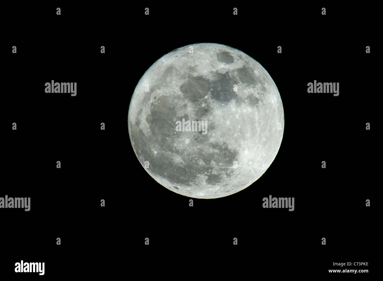 Full moon at night. Stock Photo