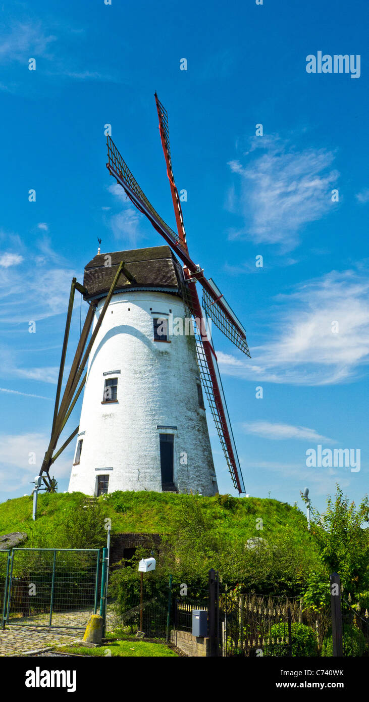 The windmill Schellemolen, Damme, Belgium Stock Photo