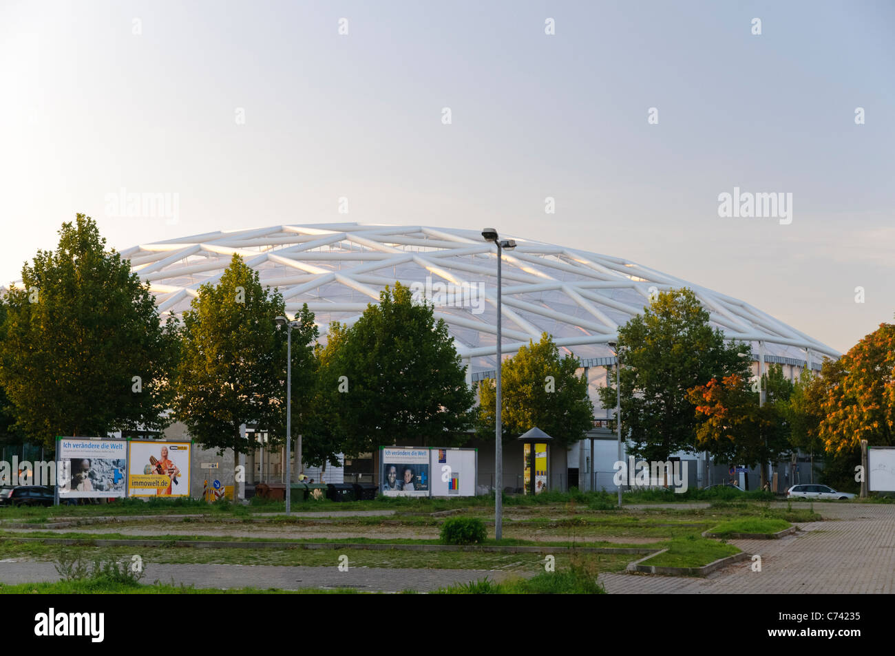 Construction of the giant tropical hall Gondwanaland, Zoological Garden, Leipzig, Saxony, Germany, Europe Stock Photo