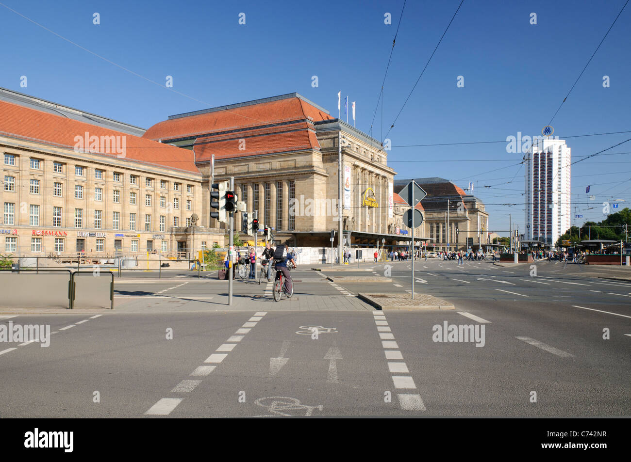 Central railway station, Leipzig, Saxony, Germany, Europe Stock Photo