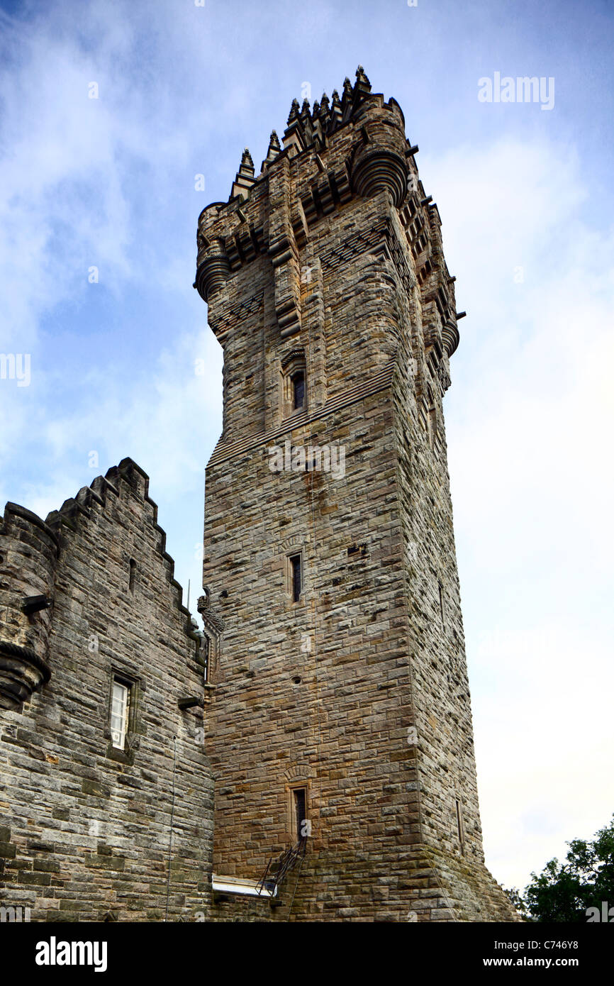 National Wallace Monument Abbey Craig Stirling Scotland Stock Photo