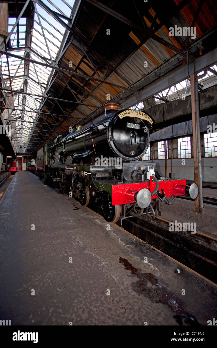 torbay express in train shed Stock Photo