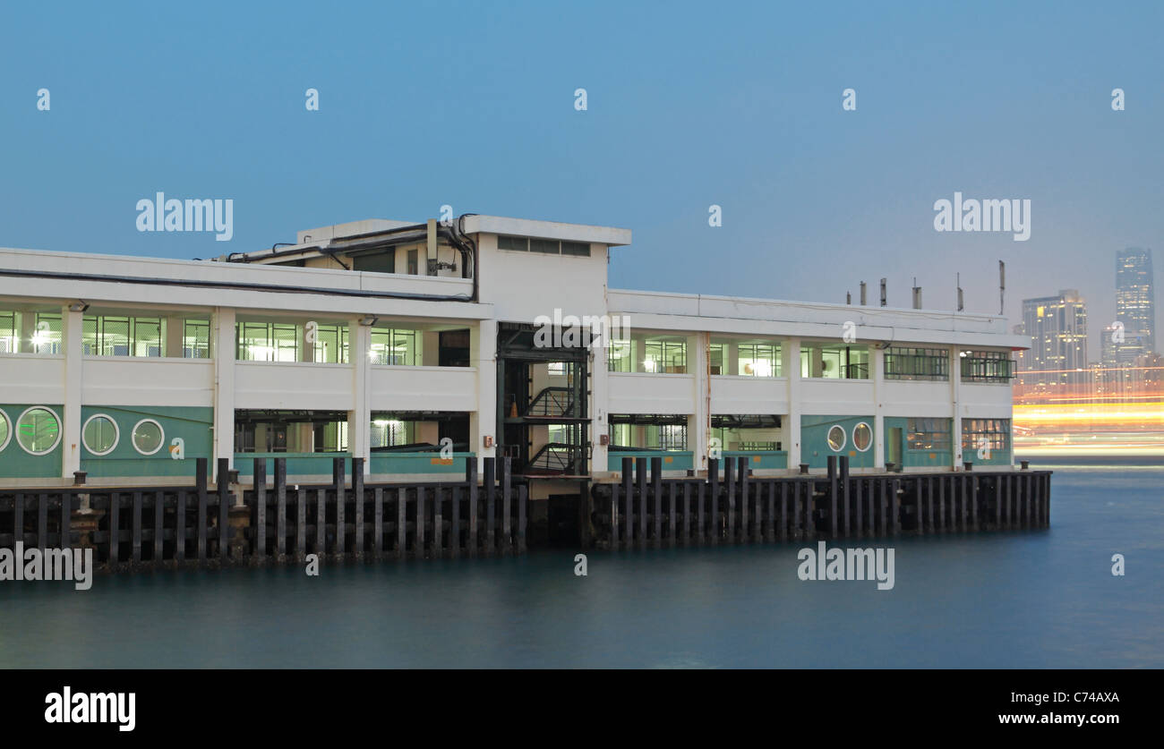 Ferry Pier to remote island of Hong Kong  Stock Photo