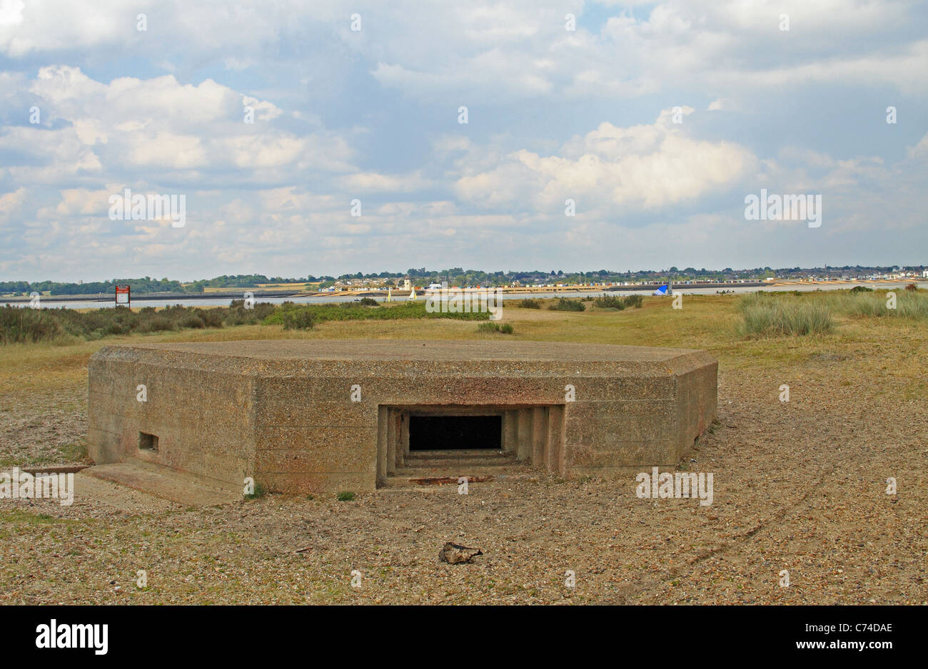 World War Two pillbox, East Mersea, Mersea Island, Essex, England, UK ...