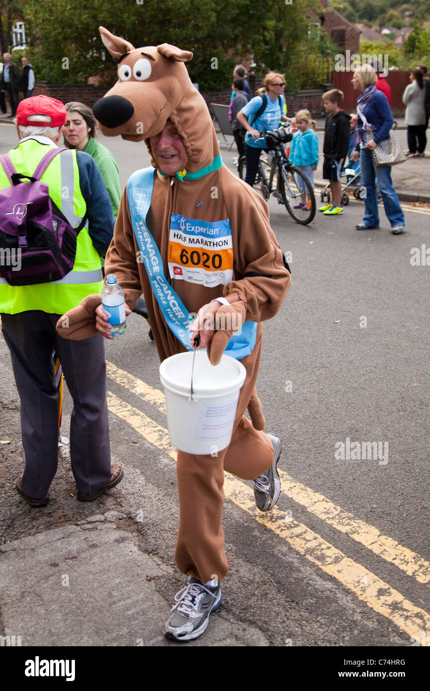 Participants in a charity marathon Robin Hood Marathon Nottingham