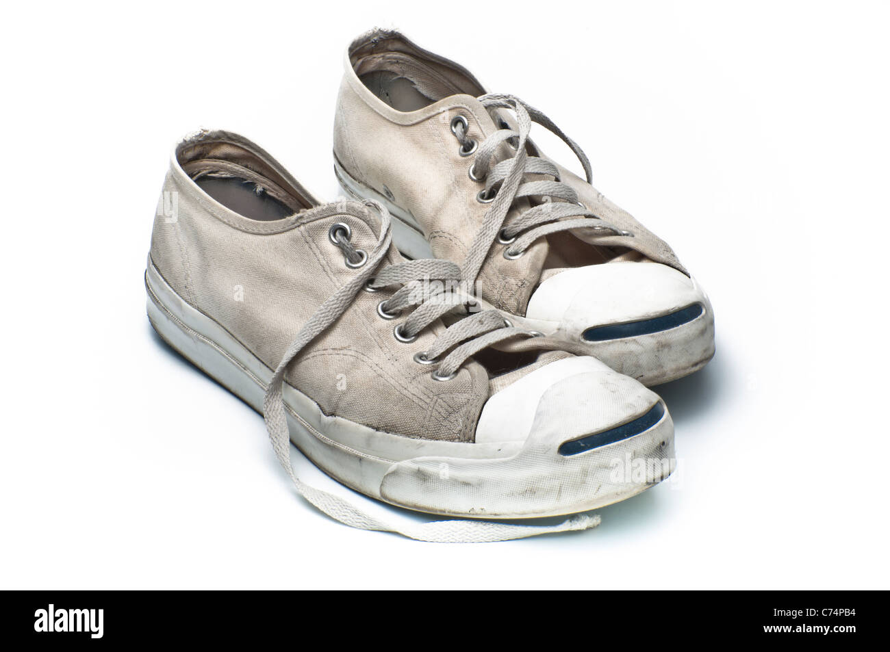 Converse Jack Purcell tennis shoes on a white background PHILLIP ROBERTS  Stock Photo - Alamy