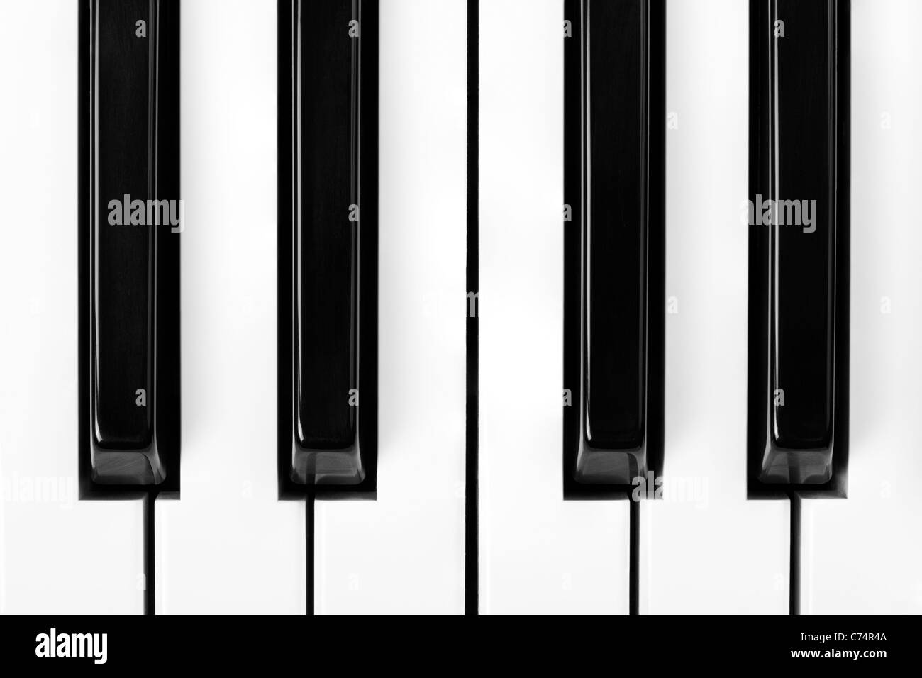 Piano Keys Close Up Stock Photo