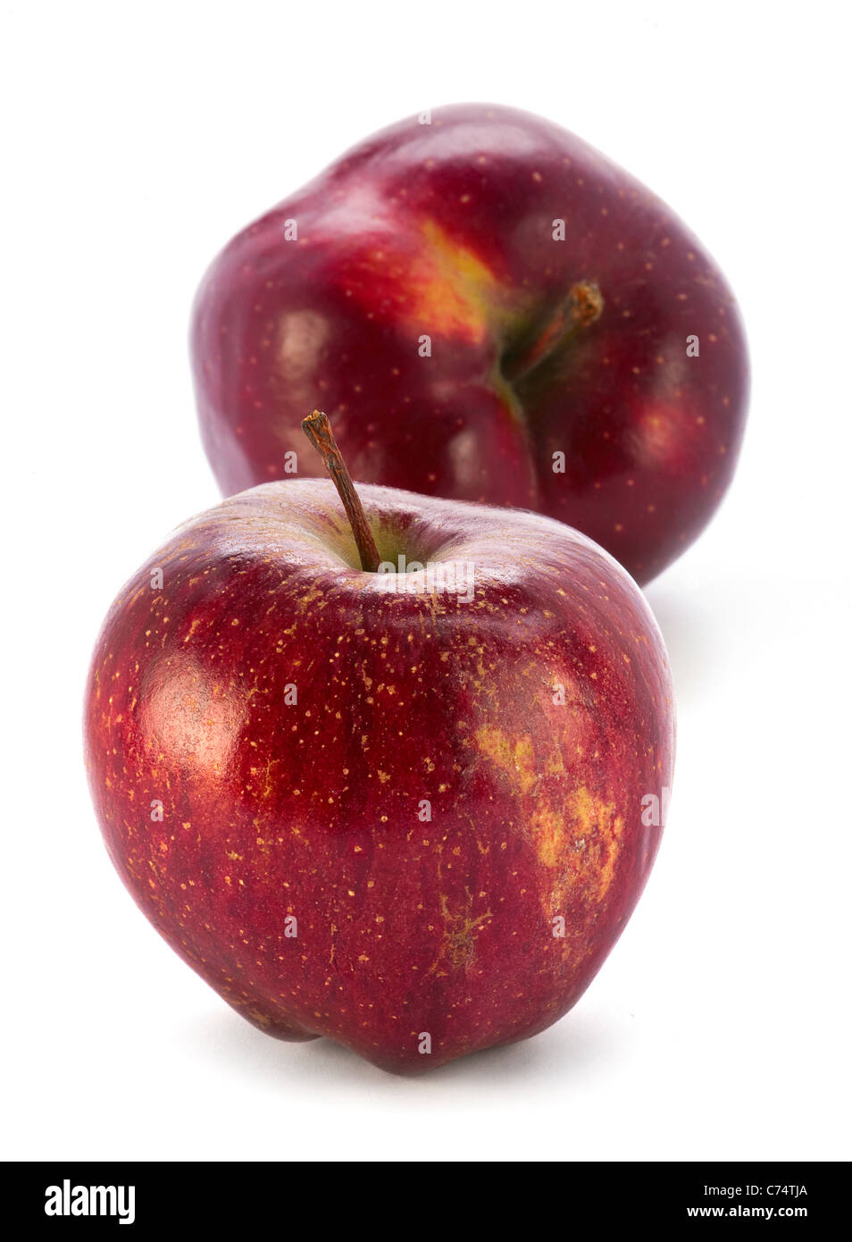 Ripe apple fruit closeup isolated on white background Stock Photo - Alamy