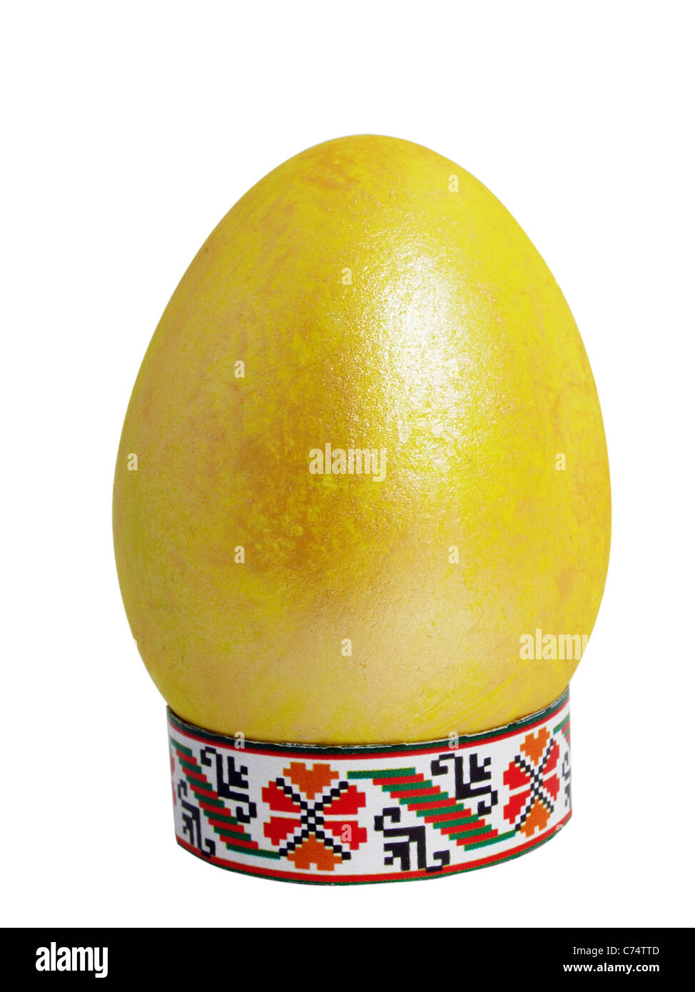 painted Easter egg isolated on white Stock Photo - Alamy
