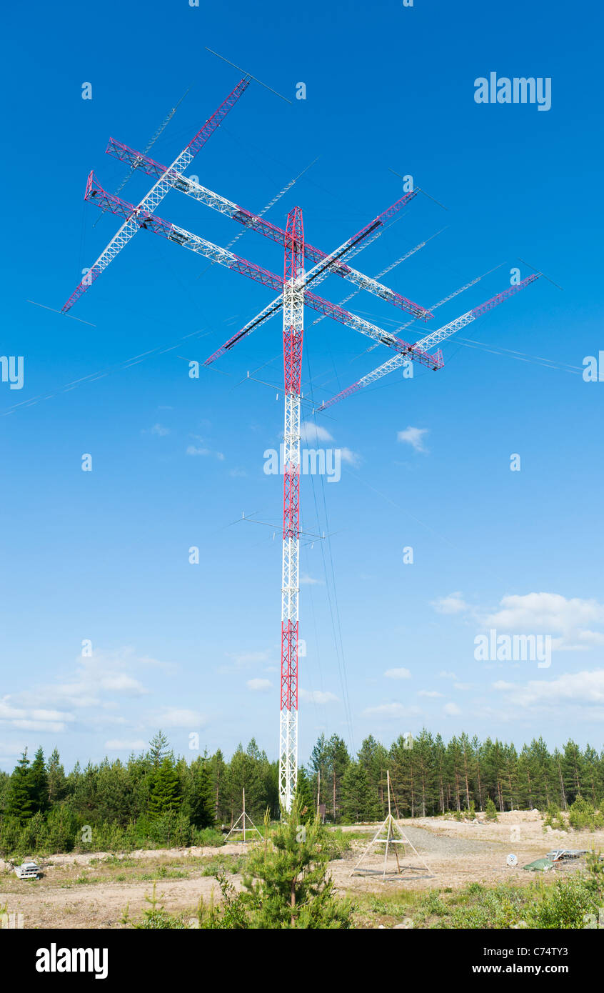 The rotating radio amateur antenna of Radio Arcala, near Oulu, Finland  Stock Photo - Alamy