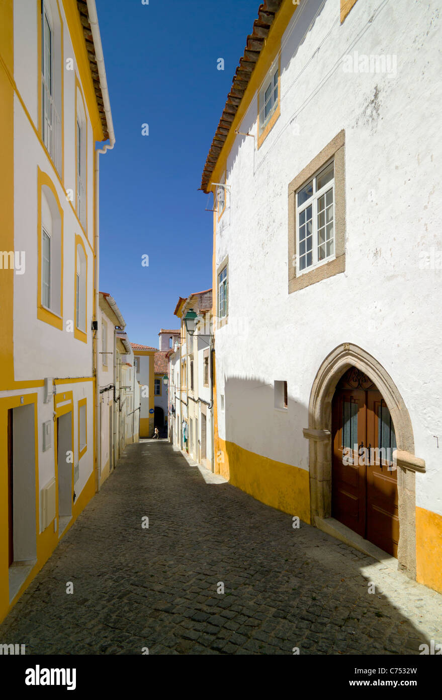 Portugal, the Alentejo, Portalegre street scene Stock Photo