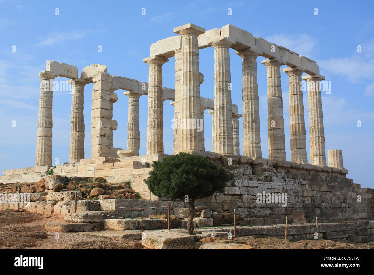 Temple of Poseidon on Cape Sounion, near Athens (Greece Stock Photo - Alamy