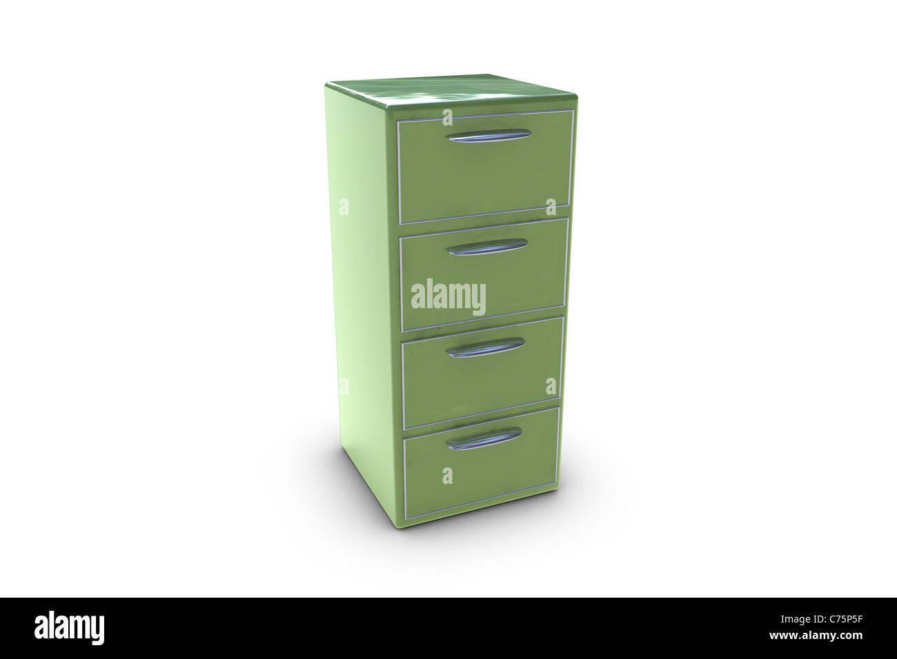 3D render of a filing cabinet isolated on white Stock Photo - Alamy