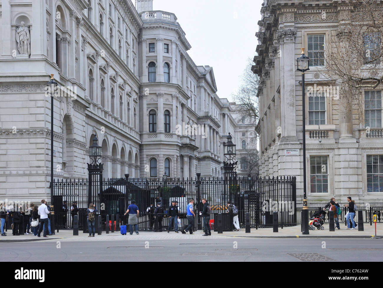 Downing Street entrance Whitehall London England Stock Photo Alamy