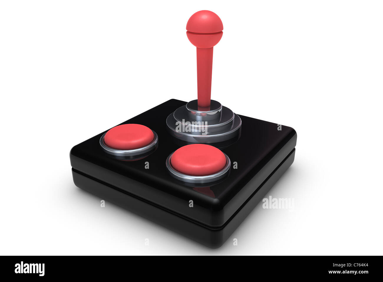 Retro joystick on white background Stock Photo - Alamy