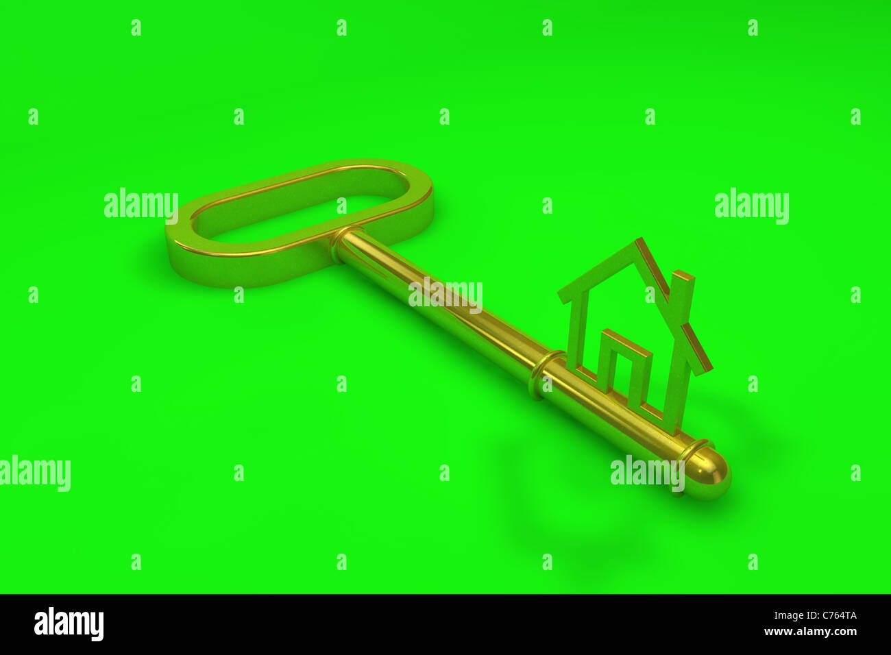 3d rendering of a house key Stock Photo Alamy