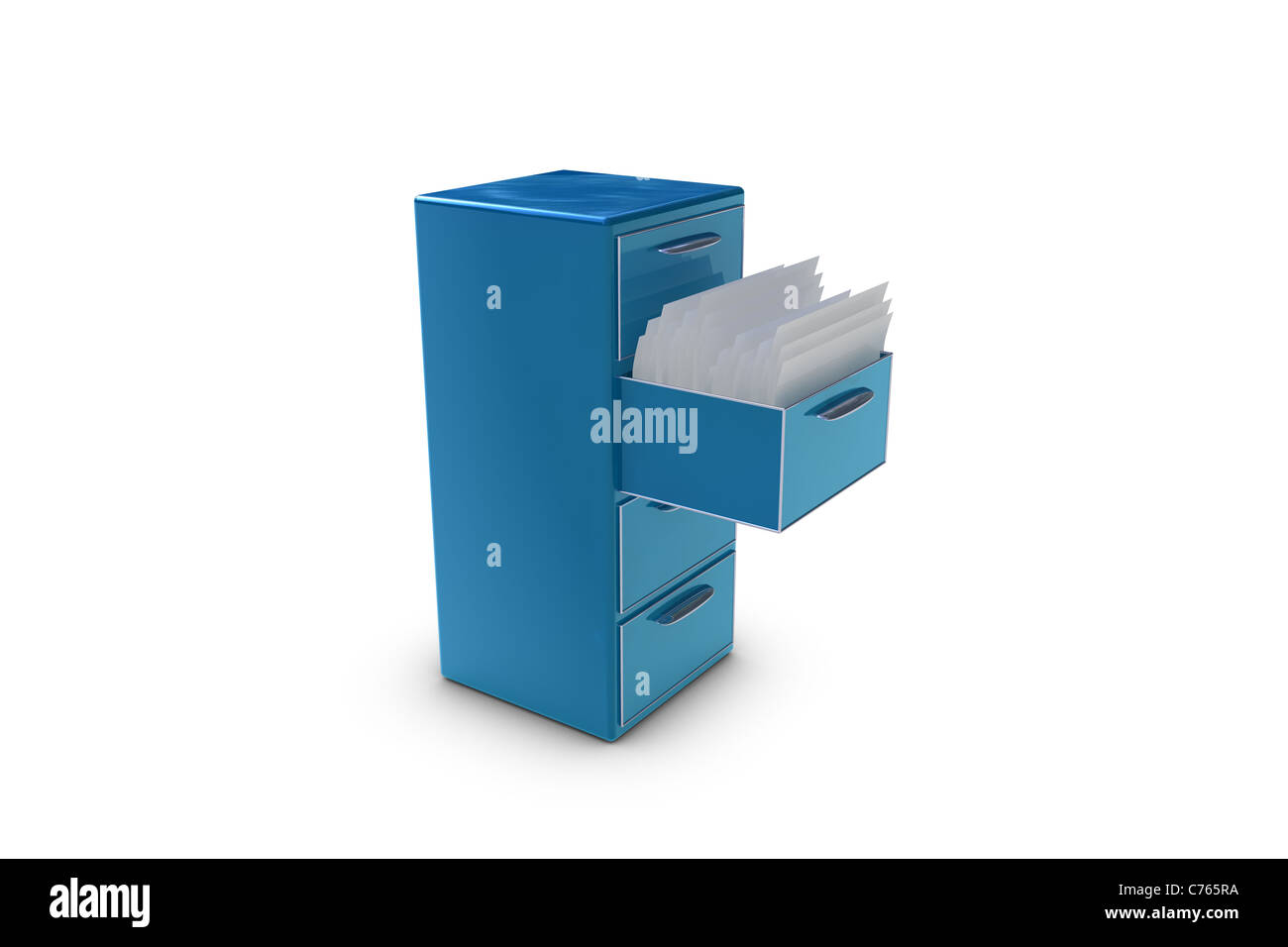 File with opened drawer Stock Photo Alamy