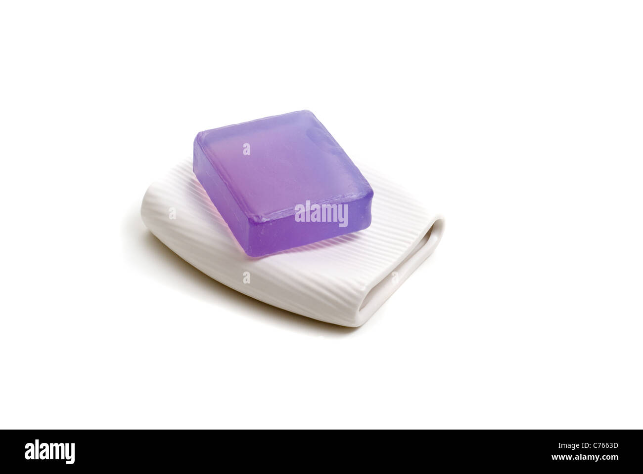 Soap on soap dish! Stock Photo