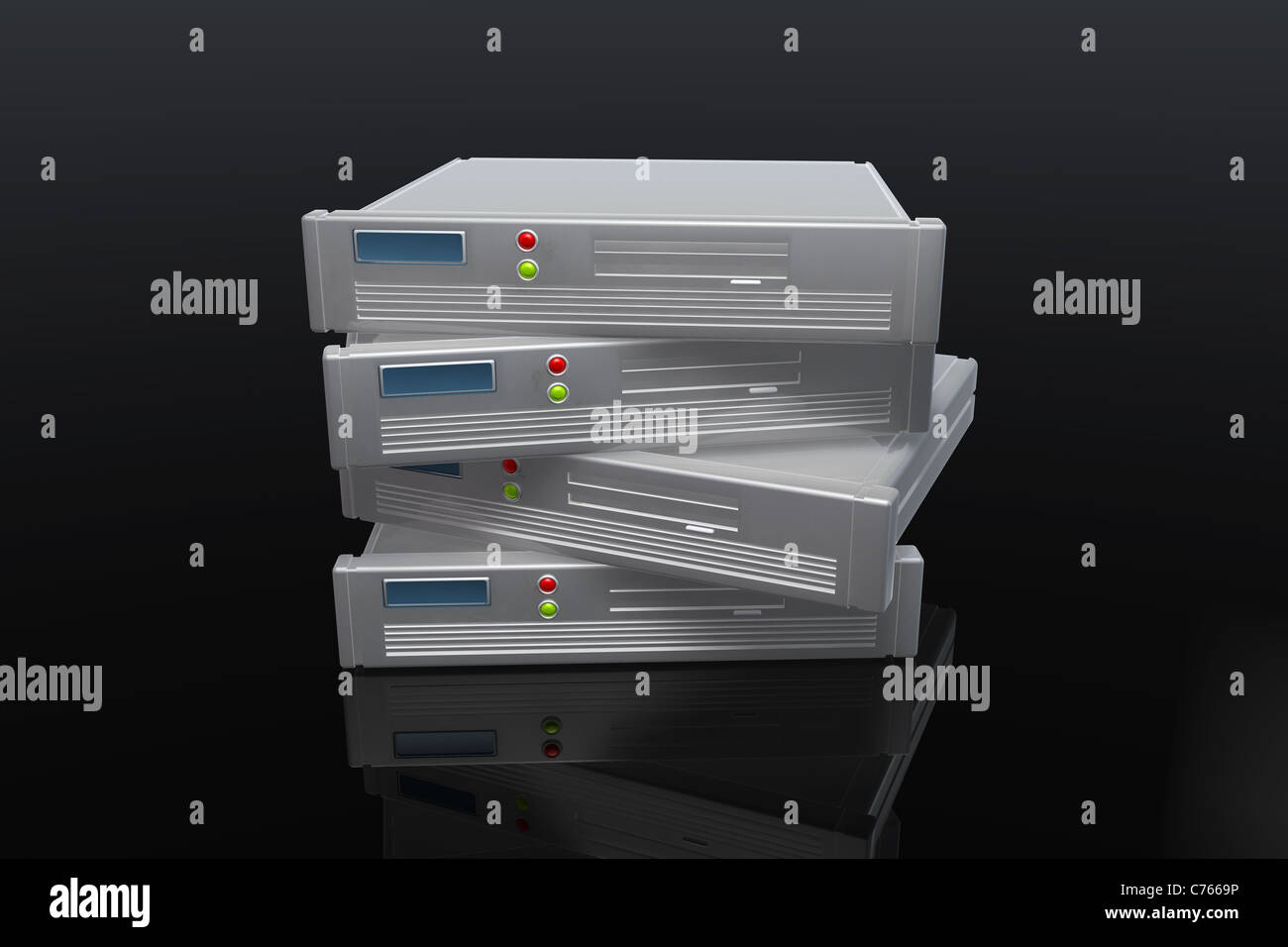 Stacked server rack data hi-res stock photography and images - Alamy