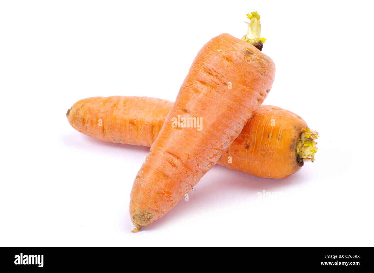 carrots isolated on a white Stock Photo