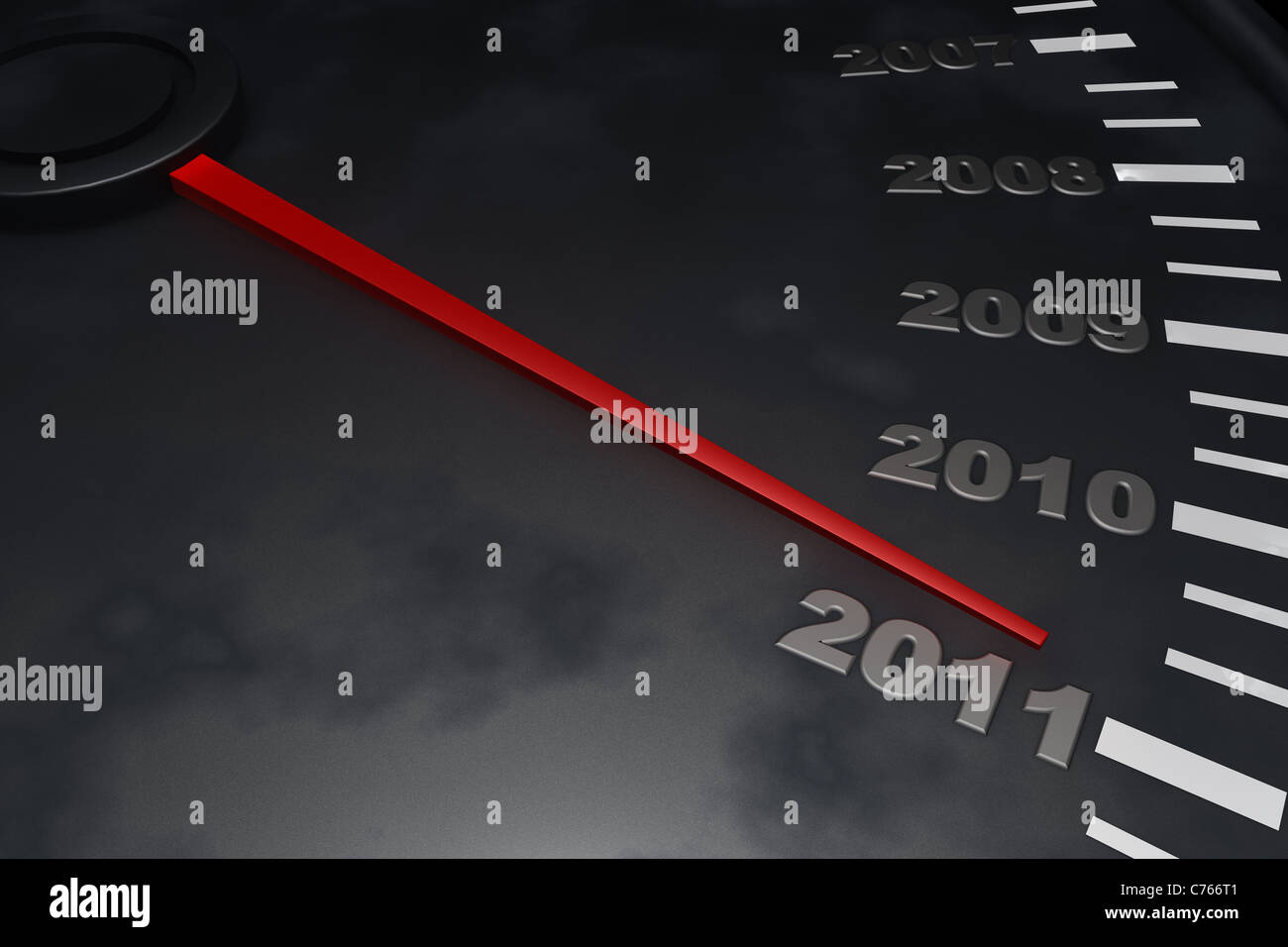Countdown to New Year 2011 - Speedometer Stock Photo