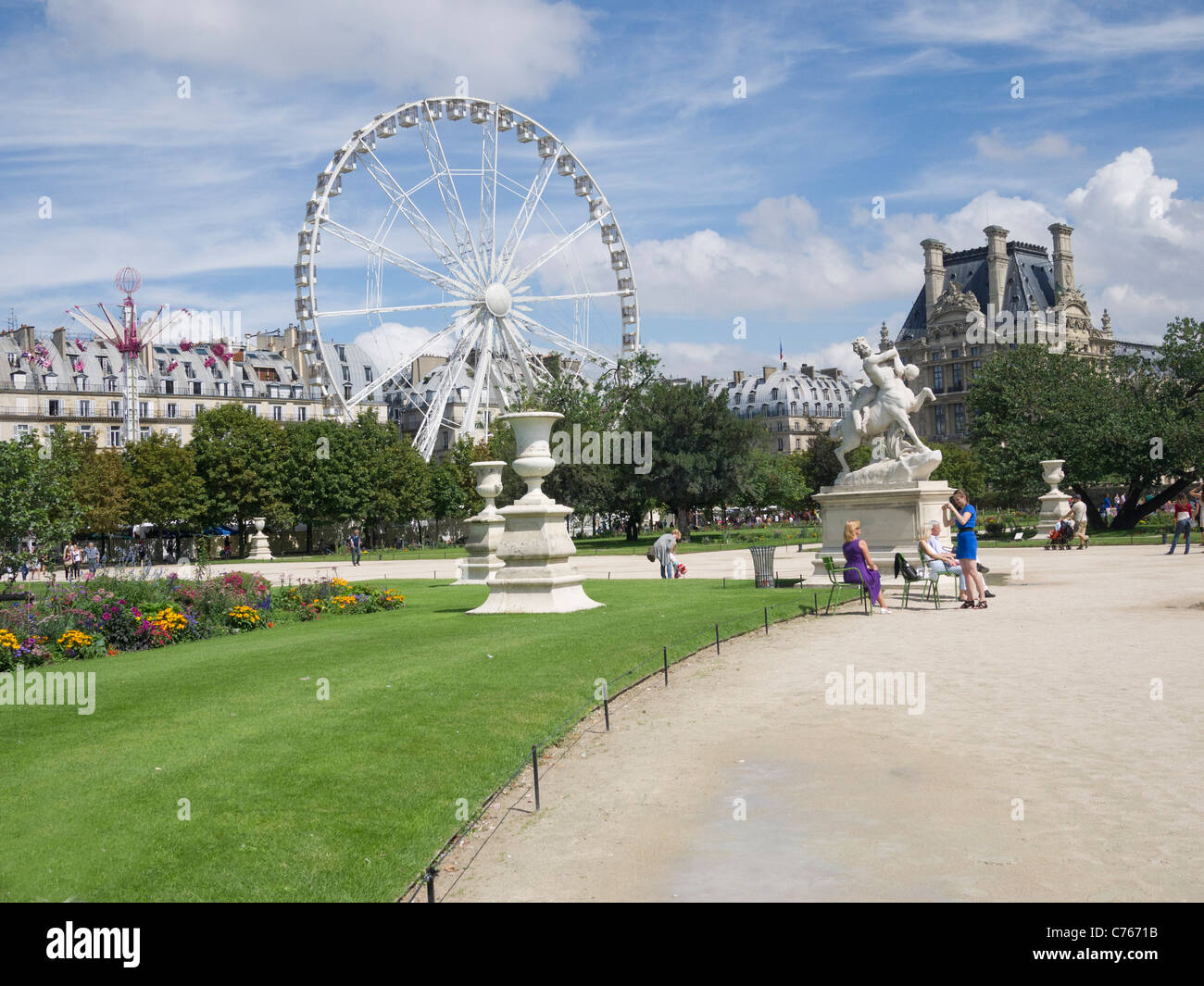 Jardin Du Carrousel, Paris France Stock Photo