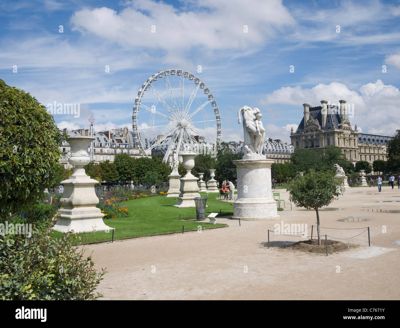 Jardin Du Carrousel, Paris France Stock Photo