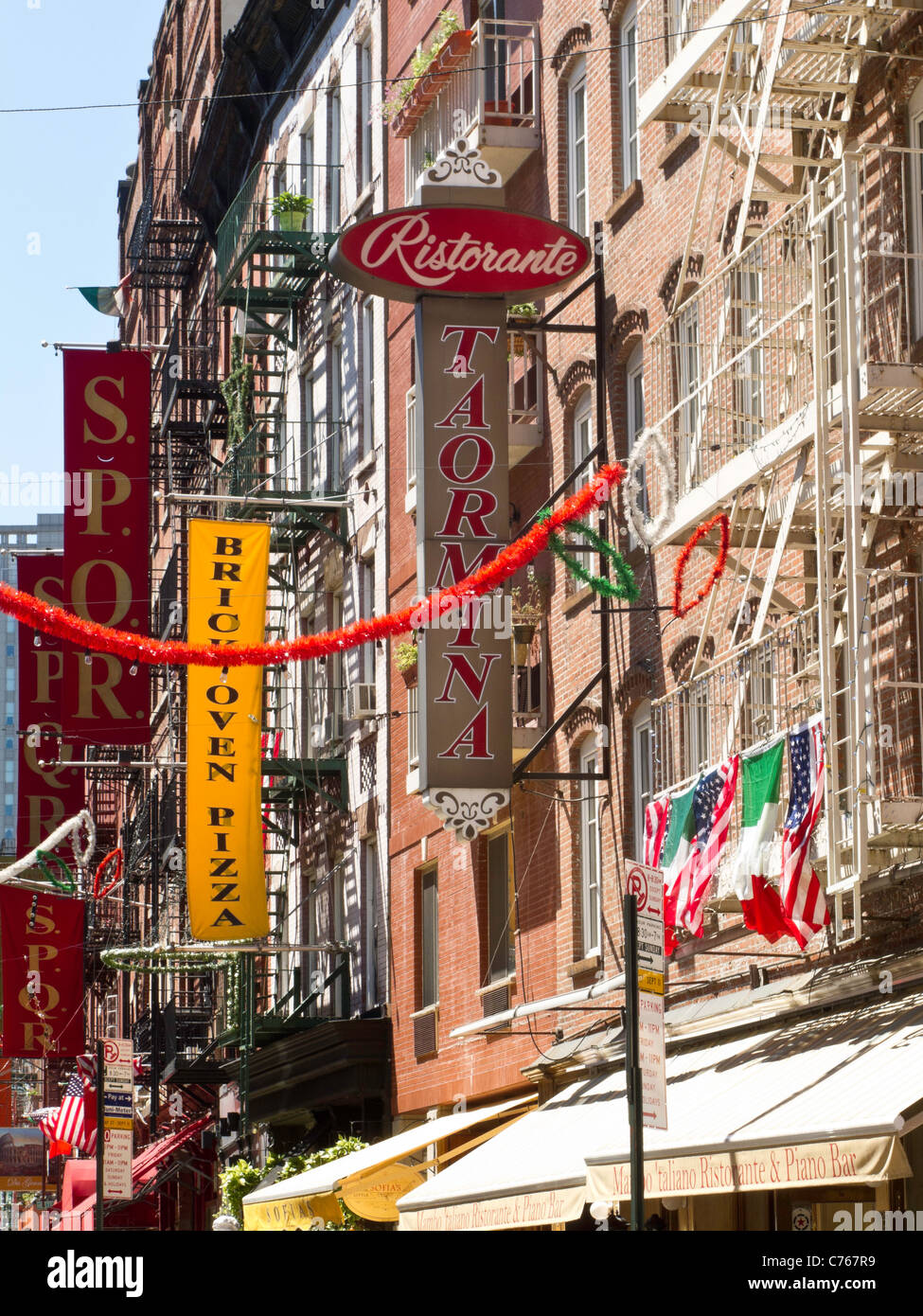 Mulberry Street, Little Italy, NYC Stock Photo Alamy
