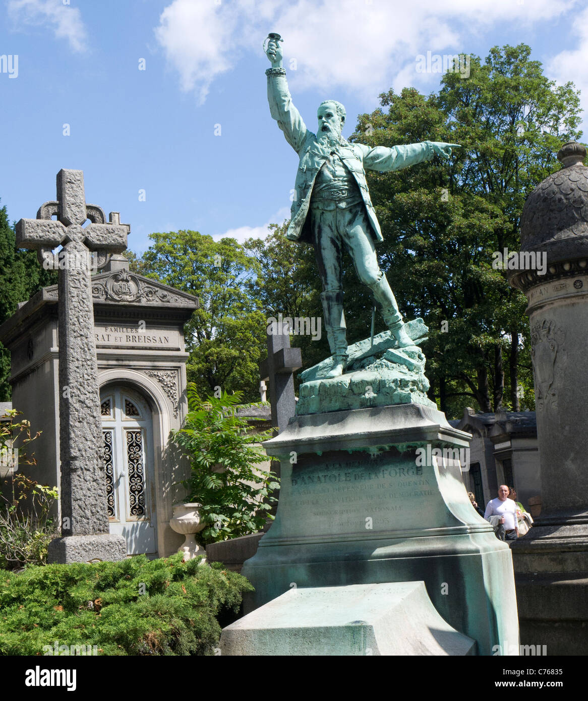 Pere LachaIse  Cemetery Paris. Le Cimetière du Père-Lachaise Stock Photo