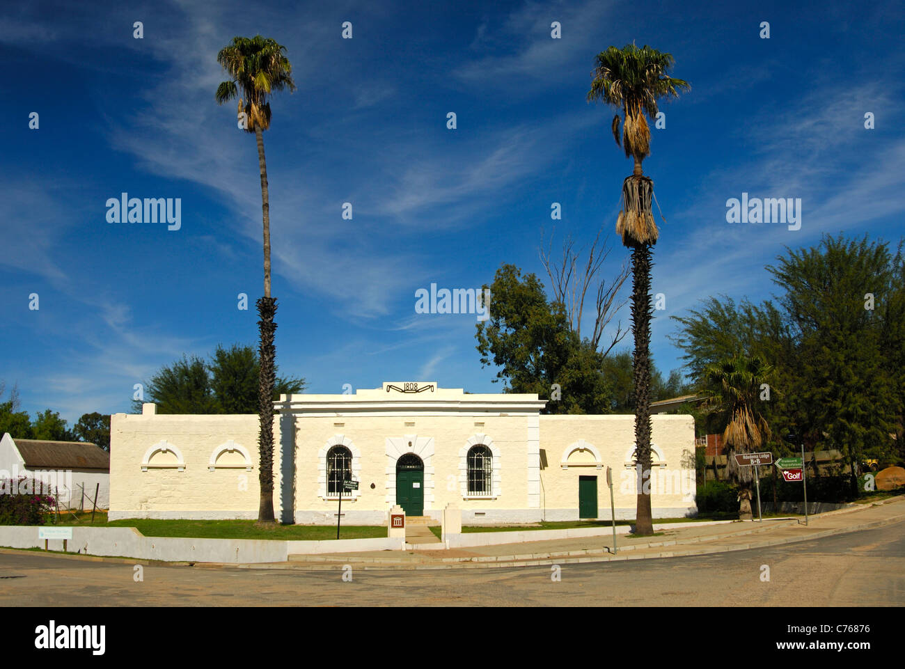 The old prison 'Ou Tronk' building, today serving as a museum, Clanwilliam, Western Cape Province, South Africa Stock Photo