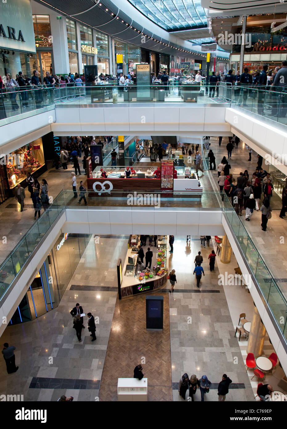 Westfield Stratford City shopping centre, London Stock Photo Alamy