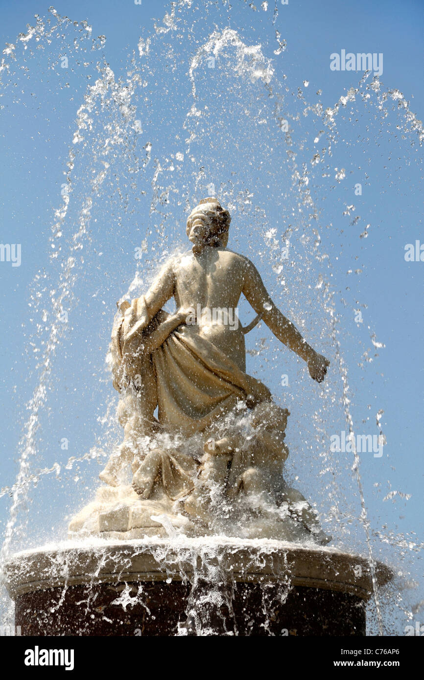 Latona Fountain Figure, Herrenchiemsee Herreninsel Upper Bavaria Germany Stock Photo
