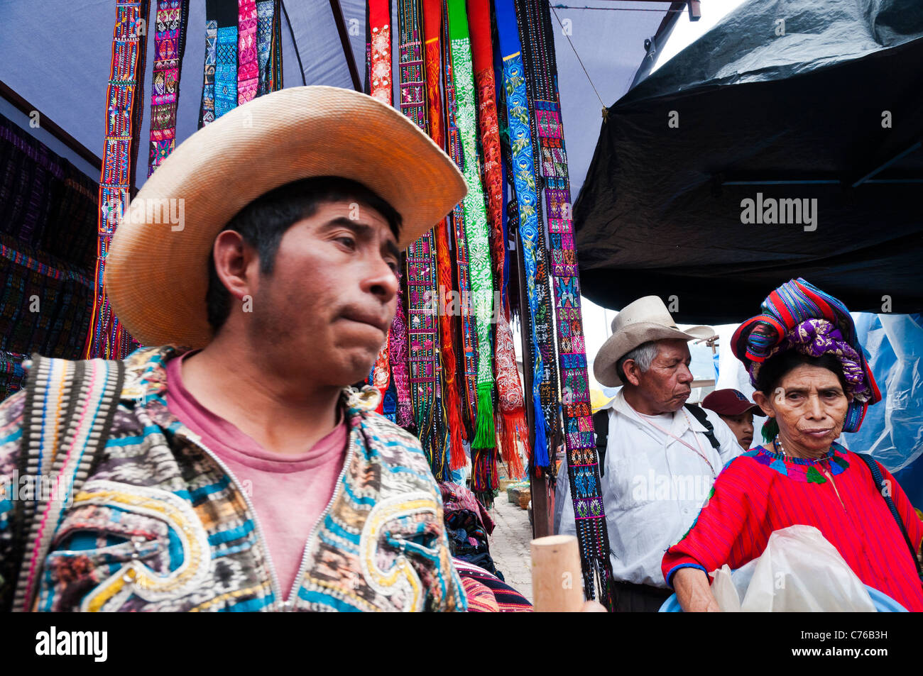 inside the traditional Solola Market, Guatemala, Central America Stock