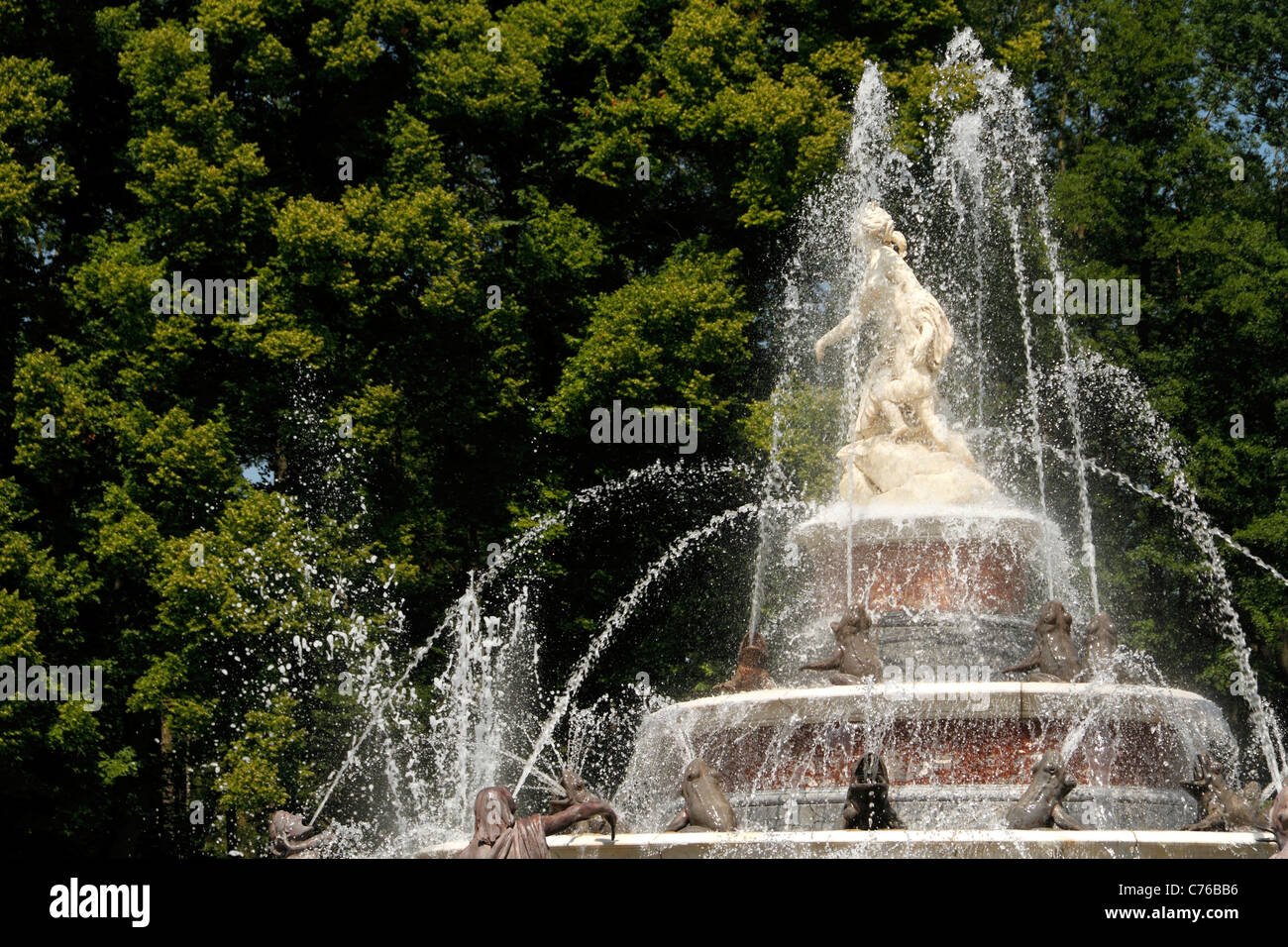 Latona Fountain, Herrenchiemsee Herreninsel Upper Bavaria Germany Stock Photo
