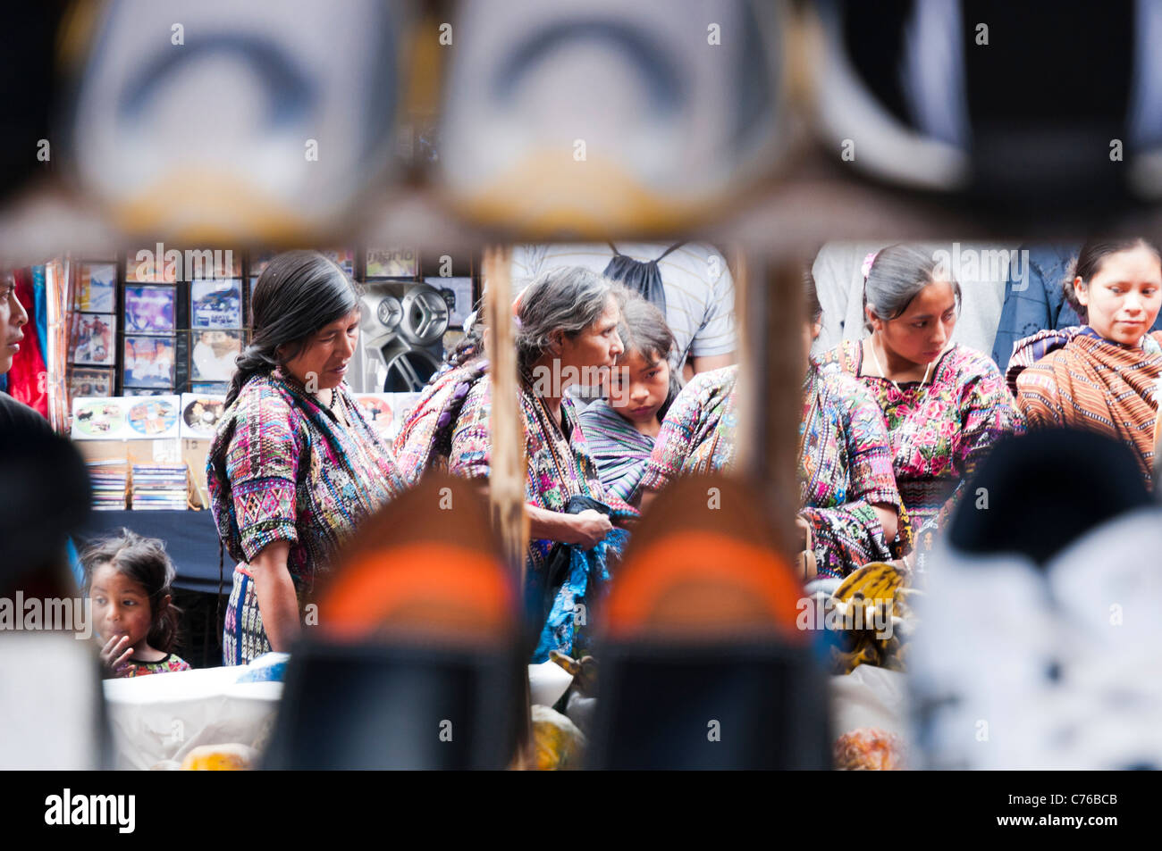 inside the traditional Solola Market, Guatemala, Central America Stock