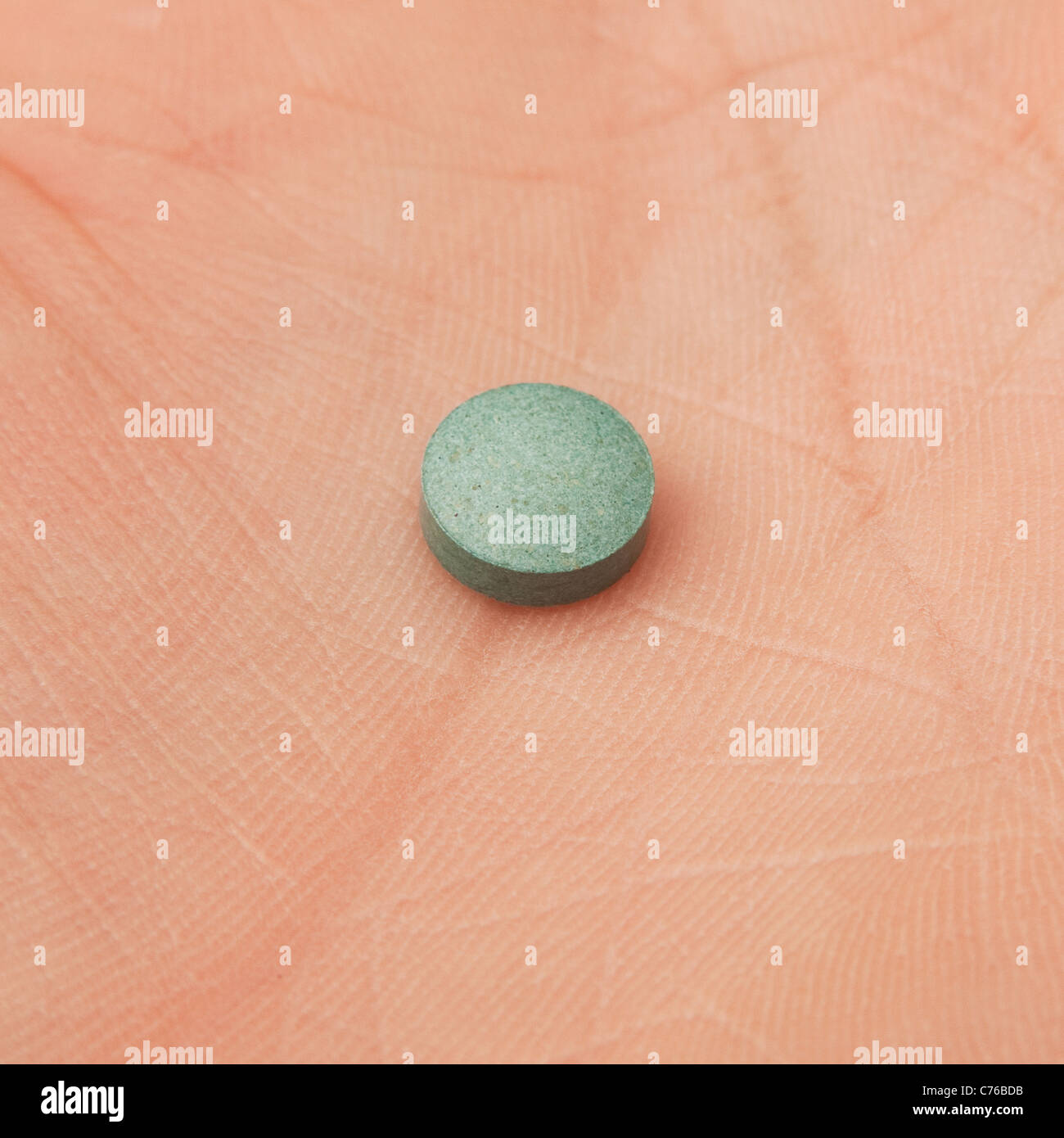 Benzo Fury pellet or pill, (6-APB)  Sold as a  'research chemical' its a analogue of the illegal drug MDMA Stock Photo