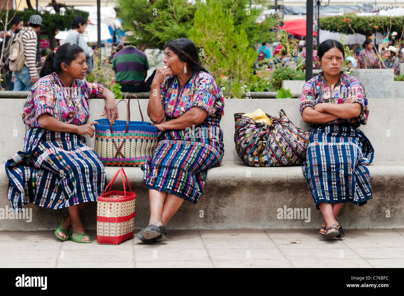 inside the traditional Solola Market, Guatemala, Central America Stock