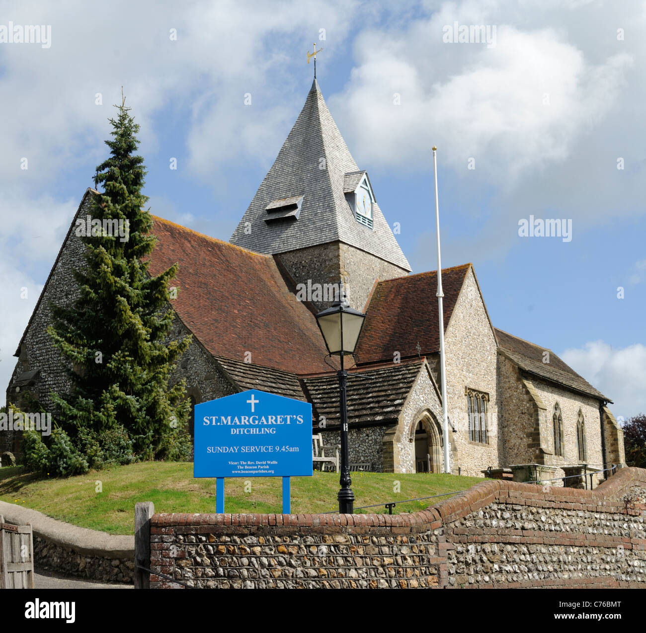 St Margaret's Church in Ditchling, Sussex, England. Stock Photo