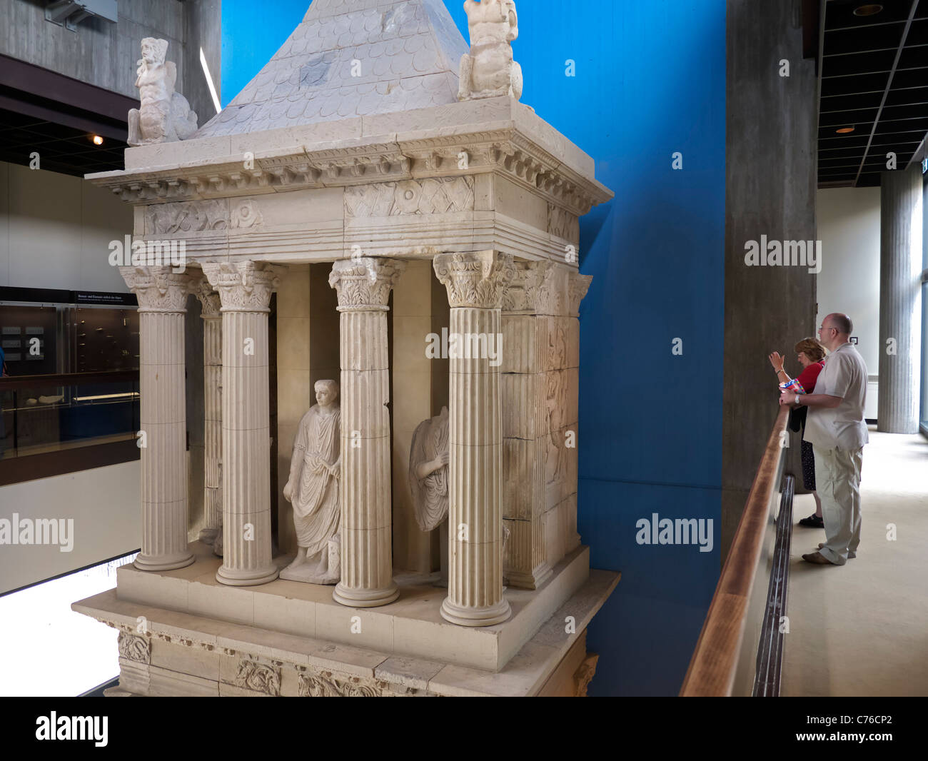 The Sepulcher of Poblicius at the Roman-Germanic Museum in Cologne Germany Stock Photo