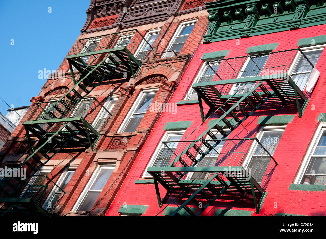 Apartment buildings in Chinatown New York, USA Stock Photo Alamy