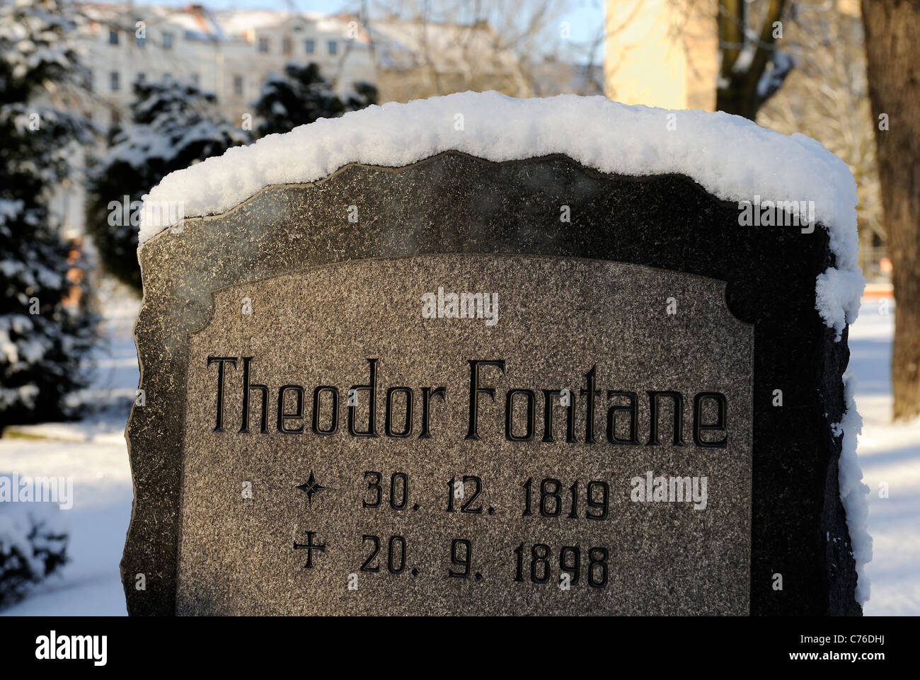 Grave of Theodor Fontane, Berlin, Germany Stock Photo