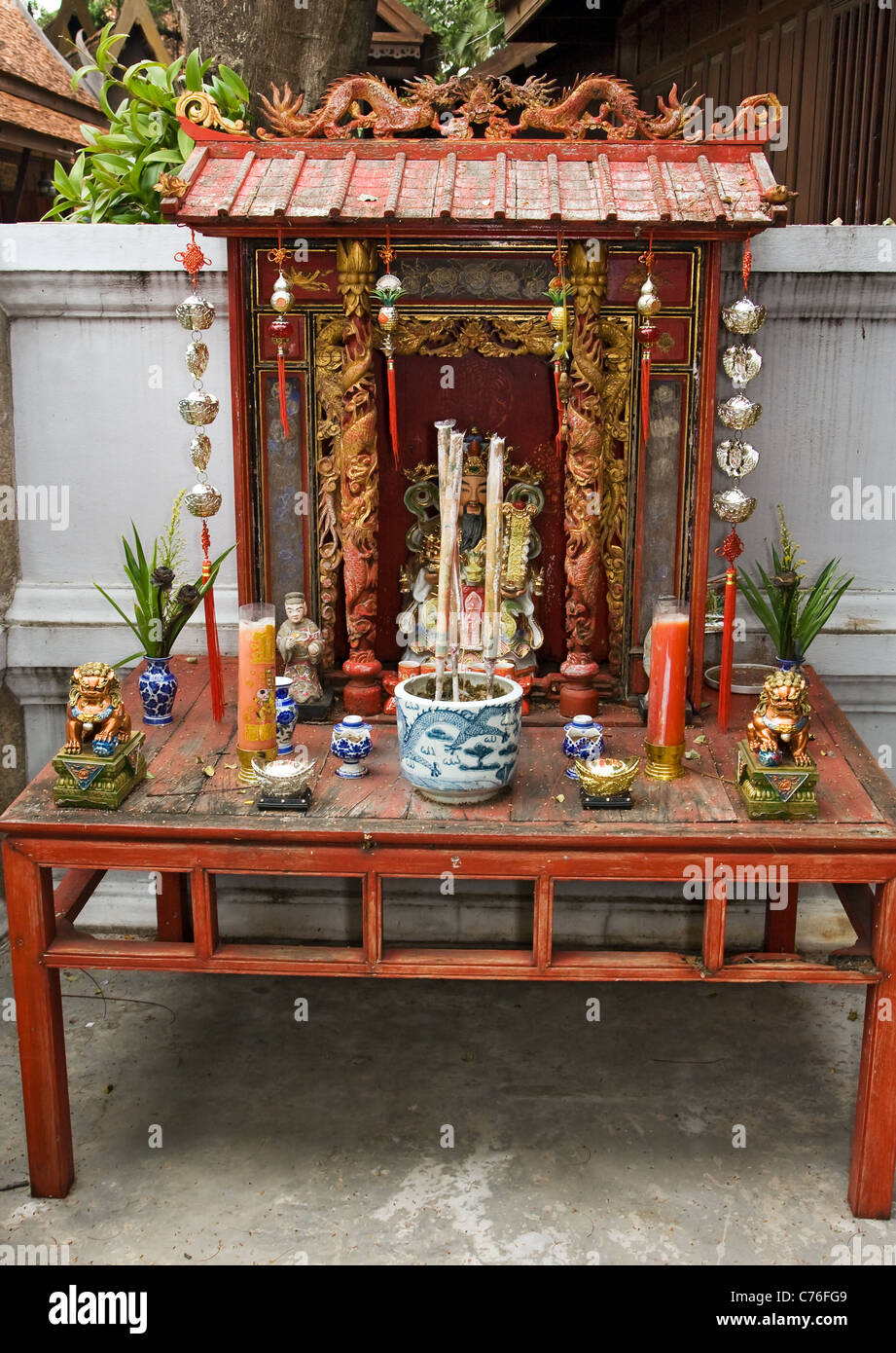 Chinese altar in The Ancient City in Samut Prakan Stock Photo Alamy