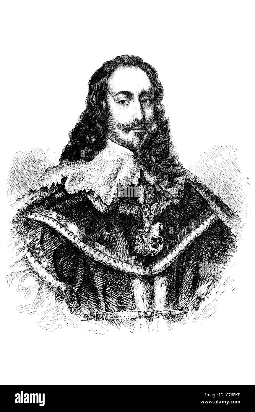 Portrait Charles I King Saint Charles Stuart Martyr canonised regal royal kingly princely imperial sovereign ruler monarch Stock Photo